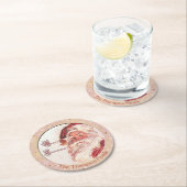 Jolly Old Santa Claus - Vrolijk kerstfeest Ronde Kartonnen Onderzetter (Insitu)