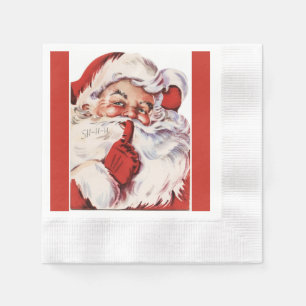  Jolly Old Santa Shhh Red Servet