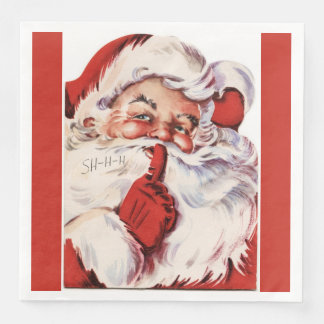 Jolly Old Santa Shhh Rood Servet