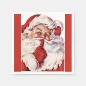 Jolly Old Santa Shhh Rood Servetten (Voorkant)