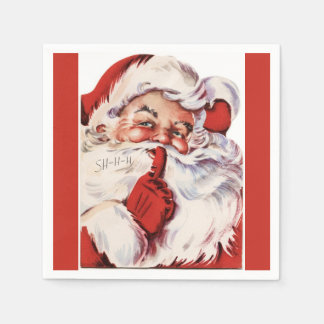 Jolly Old Santa Shhh Rood Servetten