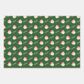 Jolly Old St. Nick, Kerstversieringen en Holly Inpakpapier Vel (Voorkant)