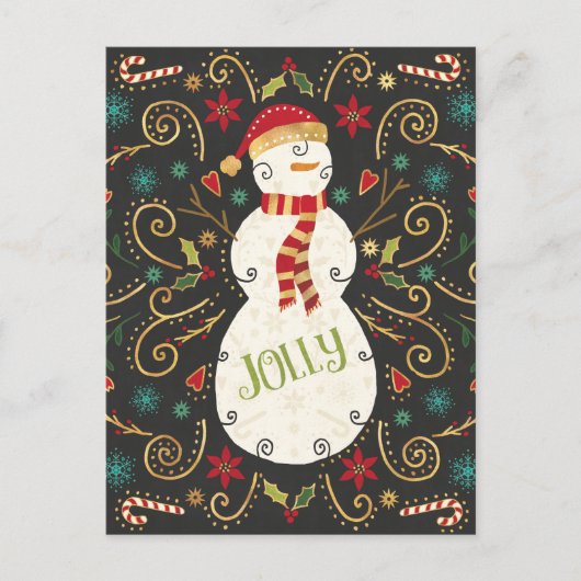 Jolly Otomi Holiday Snowman Briefkaart (Voorkant)