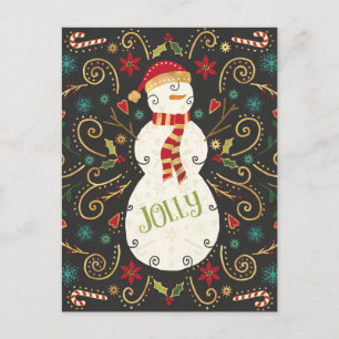 Jolly Otomi Holiday Snowman Briefkaart