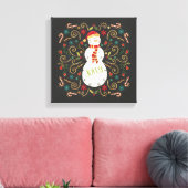 Jolly Otomi Holiday Snowman Canvas Afdruk (Insitu (Woonkamer))