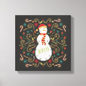 Jolly Otomi Holiday Snowman Canvas Afdruk (Voorkant)