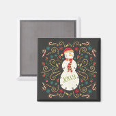 Jolly Otomi Holiday Snowman Magneet (Voorkant / Achterkant)