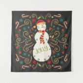 Jolly Otomi Holiday Snowman Wandkleed (Voorkant (horizontaal))