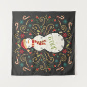 Jolly Otomi Holiday Snowman Wandkleed (Voorkant)