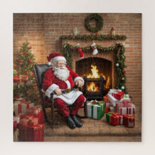Jolly oude Kerstman Legpuzzel