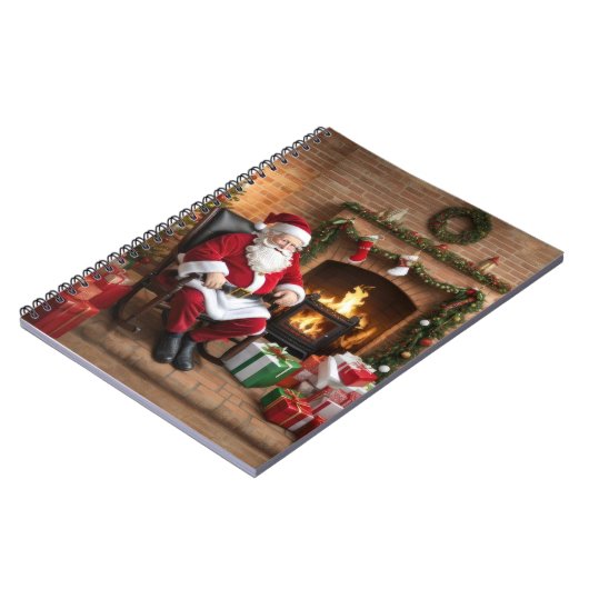 Jolly oude Kerstman Notitieboek (Linkerzijde)