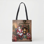 Jolly oude Kerstman Tote Bag (Voorkant)