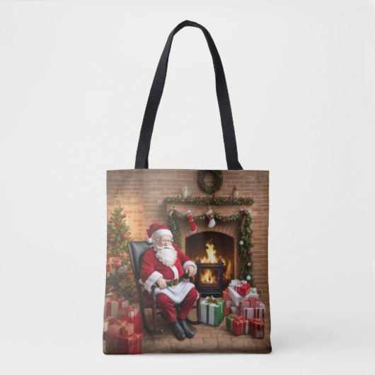 Jolly oude Kerstman Tote Bag (Voorkant)