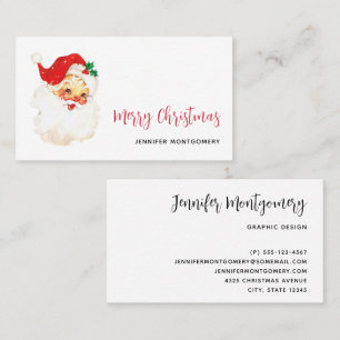 Jolly Oude Kerstman Vintage Prettig Kerstfeest Visitekaartje