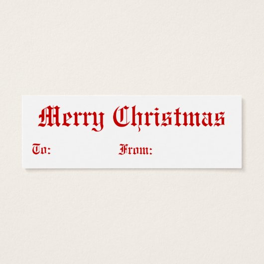 Jolly oude St. Nicholas Gift Labels Mini Visitekaartjes (Achterkant)