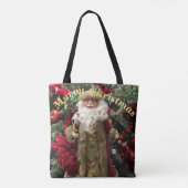 Jolly ouderwetse kerstman tote bag (Achterkant)