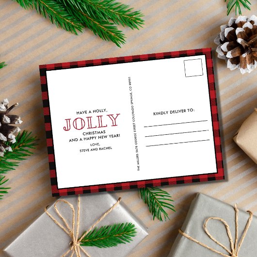 Jolly paar foto Kerstmis budget Feestdagenkaart