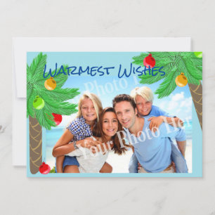 Jolly Palm Trees Tropical Holiday Greeting Feestdagenkaart