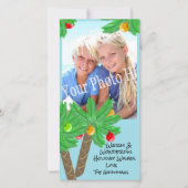 Jolly Palm Trees Vakantie Groeten Kaart (Voorkant)