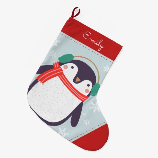 Jolly Penguin Grote Kerstsok (Voorkant (Hangend))