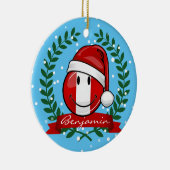 Jolly Peruvian Flag kerststijl Keramisch Ornament (Rechts)