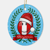 Jolly Peruvian Flag kerststijl Keramisch Ornament (Links)