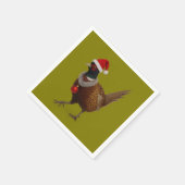 Jolly Pheasant Christmas paper party napkins Servet (Hoek)
