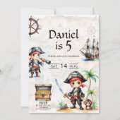 Jolly Pirate vijfde verjaardag Kaart (Voorkant)