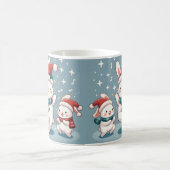 Jolly Rabbit Dance Kerstfeest in elke stap Koffiemok (Center)