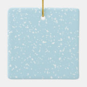 Jolly Red Blue Cocoa Candy Cane Stocking kerst Keramisch Ornament (Achterkant)