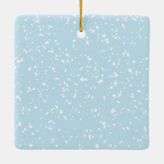 Jolly Red Blue Cocoa Candy Cane Stocking kerst Keramisch Ornament (Achterkant)