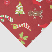 Jolly Red Christmas Candy Canes, peperkoek Tissuepapier (Detail)