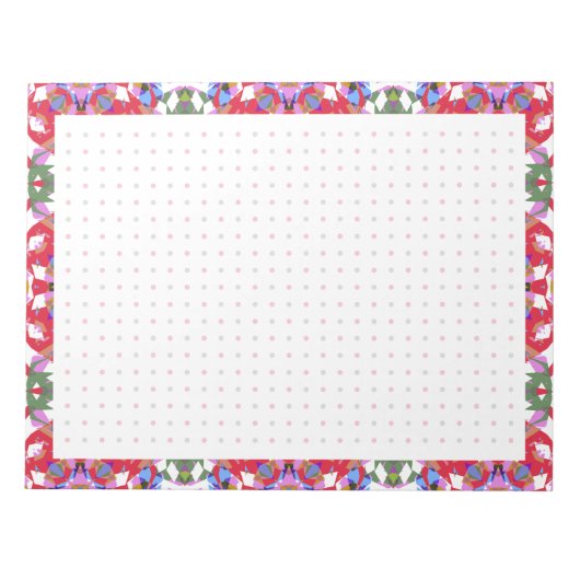 Jolly Red Christmas Fun Dot Grid Organizer Planner Notitieblok (Voorkant)