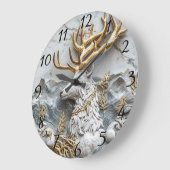 Jolly Reindeer Christmas Fun Grote Klok (Hoek)