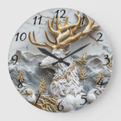 Jolly Reindeer Christmas Fun Grote Klok (Voorkant)