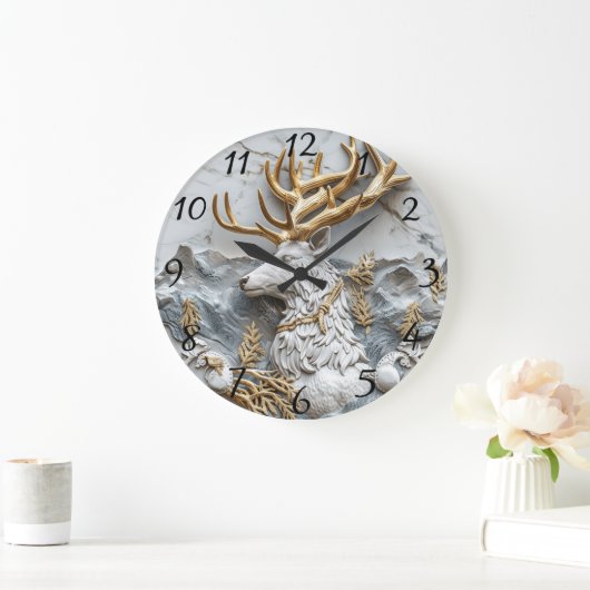 Jolly Reindeer Christmas Fun Grote Klok (Huis)