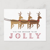 Jolly Rendier Kerstvakantie Feestdagenkaart (Voorkant)