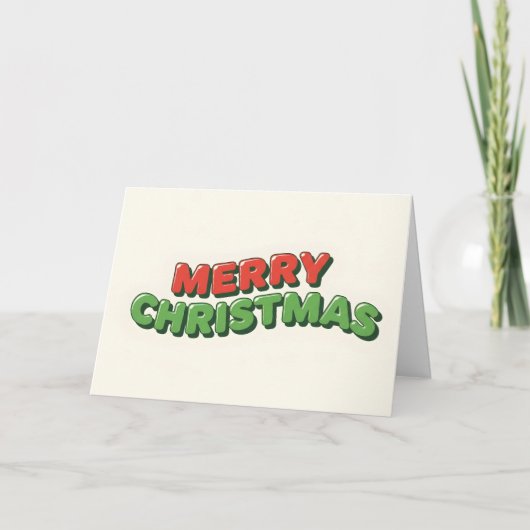 Jolly Retro Kids Merry Christmas Feestdagen Kaart (Voorkant)
