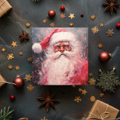 Jolly Retro Santa Claus Feestdagenkaart