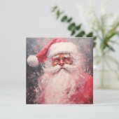 Jolly Retro Santa Claus Feestdagenkaart (Staand voorkant)
