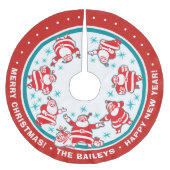  Jolly Retro Santas Kerstboom Rok (Voorkant)