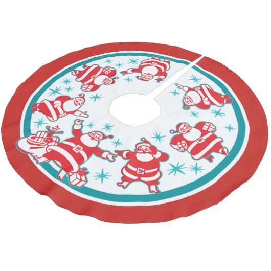 Jolly Retro Santas Kerstboom Rok (Gekanteld)