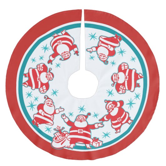 Jolly Retro Santas Kerstboom Rok (Voorkant)