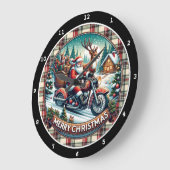 Jolly Rider Santa" - Motorfiets Kerstmis Grote Klok (Hoek)