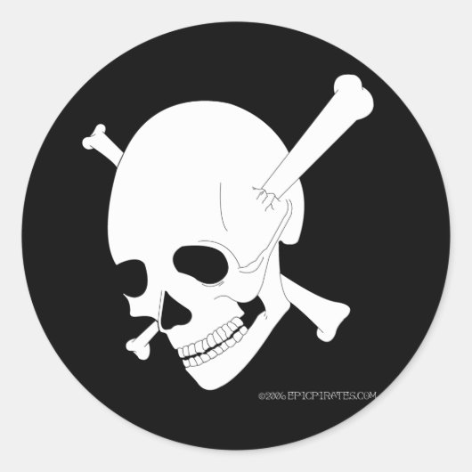Jolly Roger#3 Ronde Sticker (Voorkant)