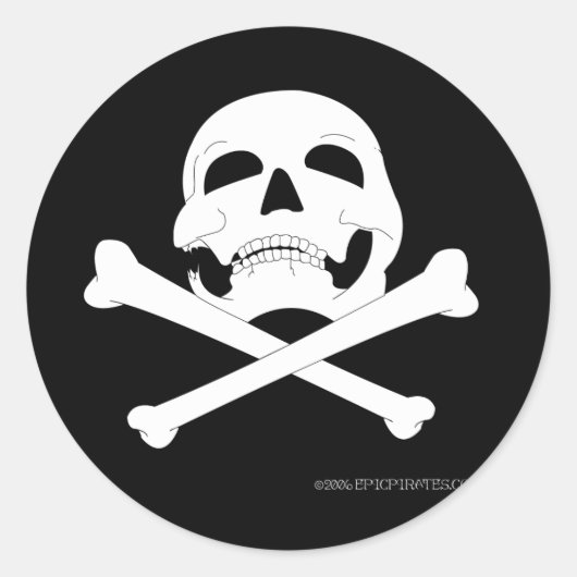 Jolly Roger #4 Ronde Sticker (Voorkant)