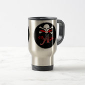Jolly Roger A Monogram Initiaal Reisbeker (Voorkant rechts)