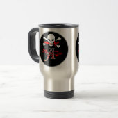 Jolly Roger A Monogram Initiaal Reisbeker (Voorkant links)