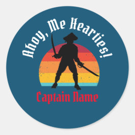 Jolly Roger Ahoy, ik heb een hart! Ronde Sticker