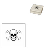 Jolly Roger, botten en schedel, celtic knot Ru Rubberstempel (Gestempeld)